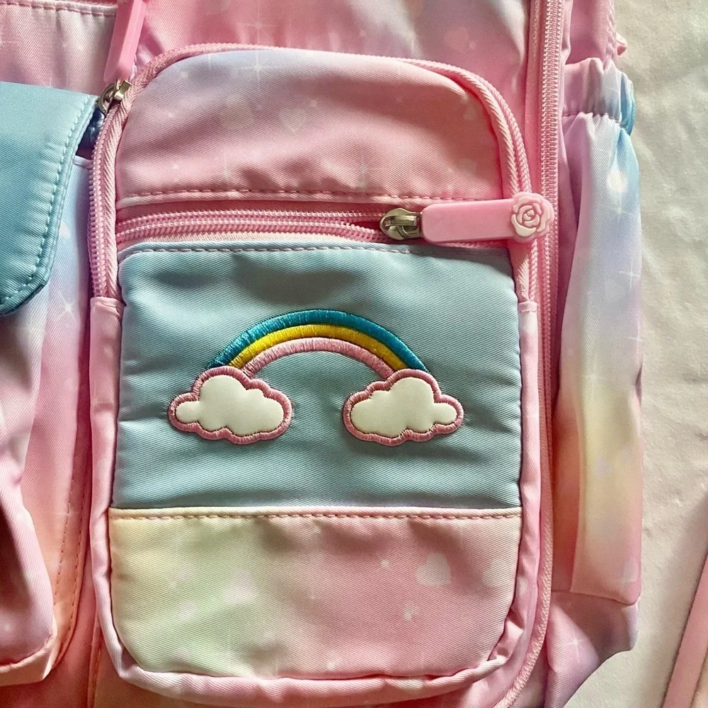 NWT-KIDDOBACK-GIRLS PINK AND BLUE BACKPACK